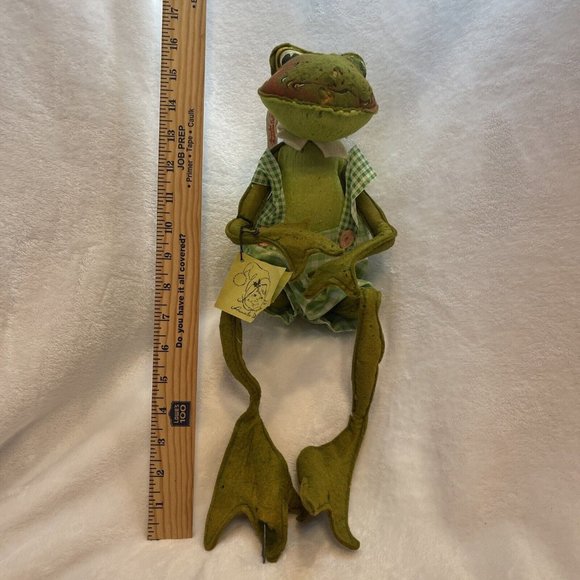 Extremely RARE 1969 Annalee Mobilitee Dolls Spring Frog Needs TLC has Tag - Picture 5 of 12